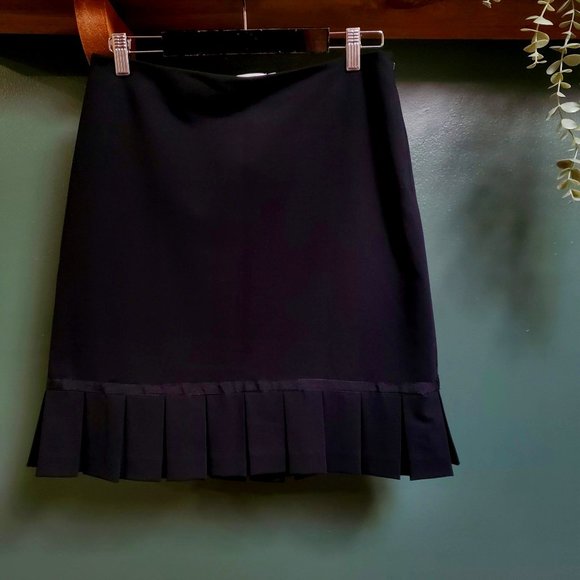 Ricki's | A-Line Black Skirt with Bottom Pleats - Picture 1 of 3